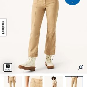 Stylish Tan Boot Cut Women's Pants